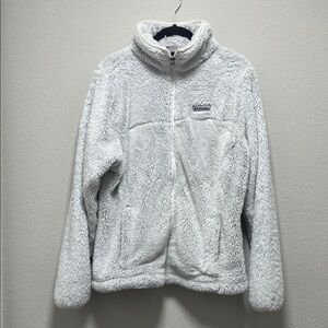 Columbia Soft Gray Fleece Jacket Size Large